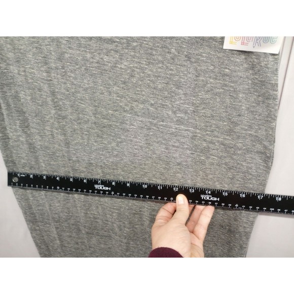 NWT LuLaRoe Dress SZ Medium Julia Style Sheath Casual Stretch Gray Yellow Trim - Picture 12 of 16